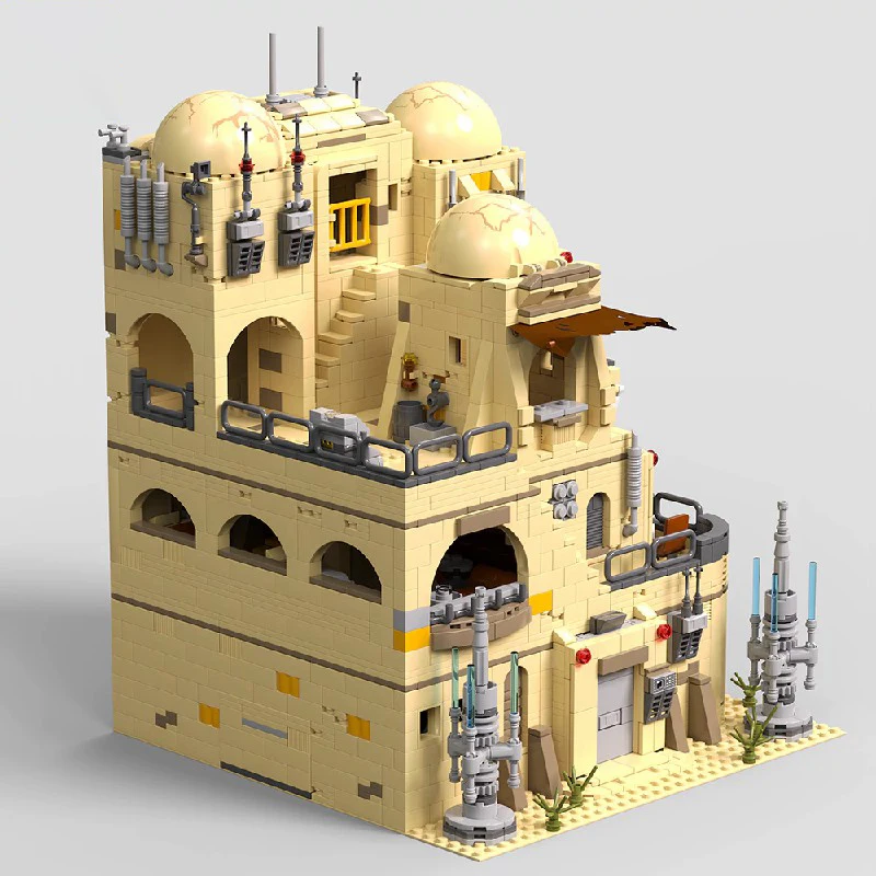 2731 قطعة حروب الفضاء MOC Mos Eisley Tavern اللبنات أفلام كوكب الصحراء نموذج معماري تجميع لعب للبالغين هدية #4