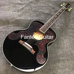 Custom Billie Joe acoustic guitar with double pickguards in black finishing