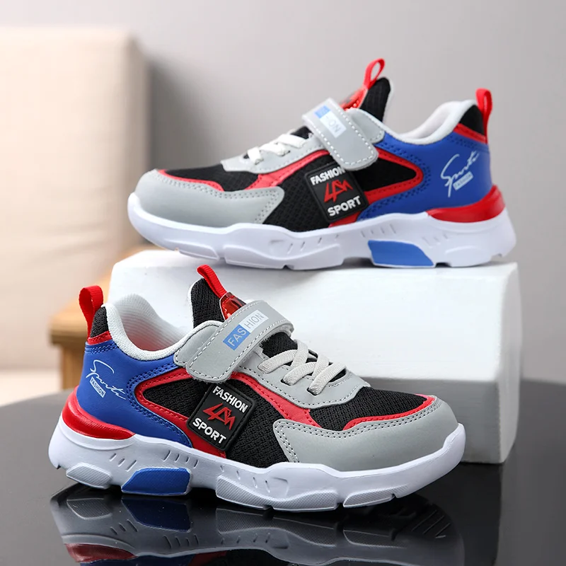 

Summer Outdoor Casual Jogging Sneakers Kids Fine Hollow Mesh Breathable Soft Cushion Insole Athletic Footwear