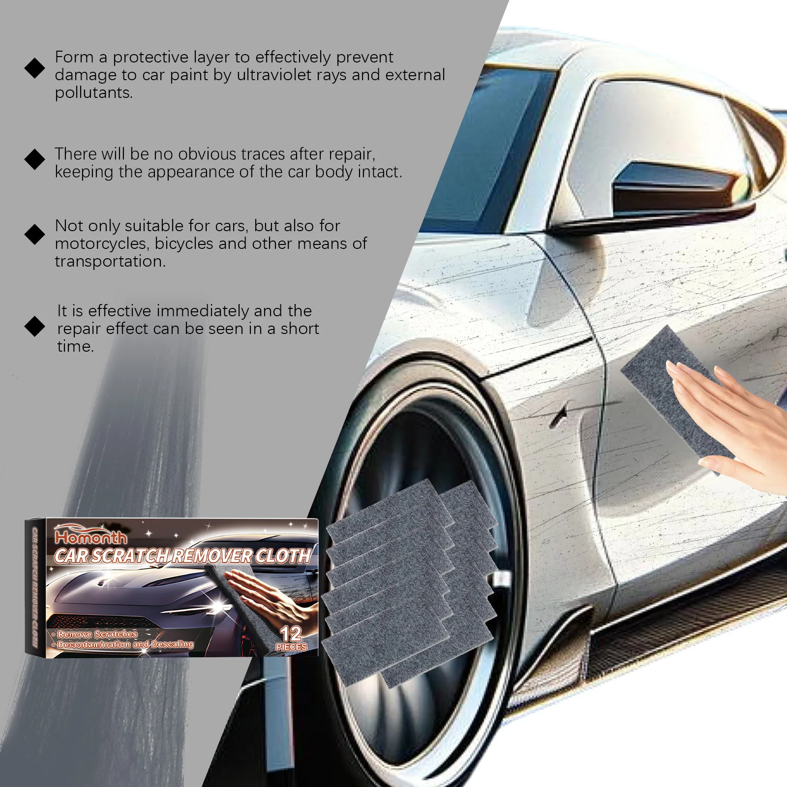 ترقية نانو ماجيك سيارة مزيل الخدوش القماش متعددة الأغراض خدش إصلاح القماش نانوماجيك القماش لإصلاح طلاء السيارات خدش
