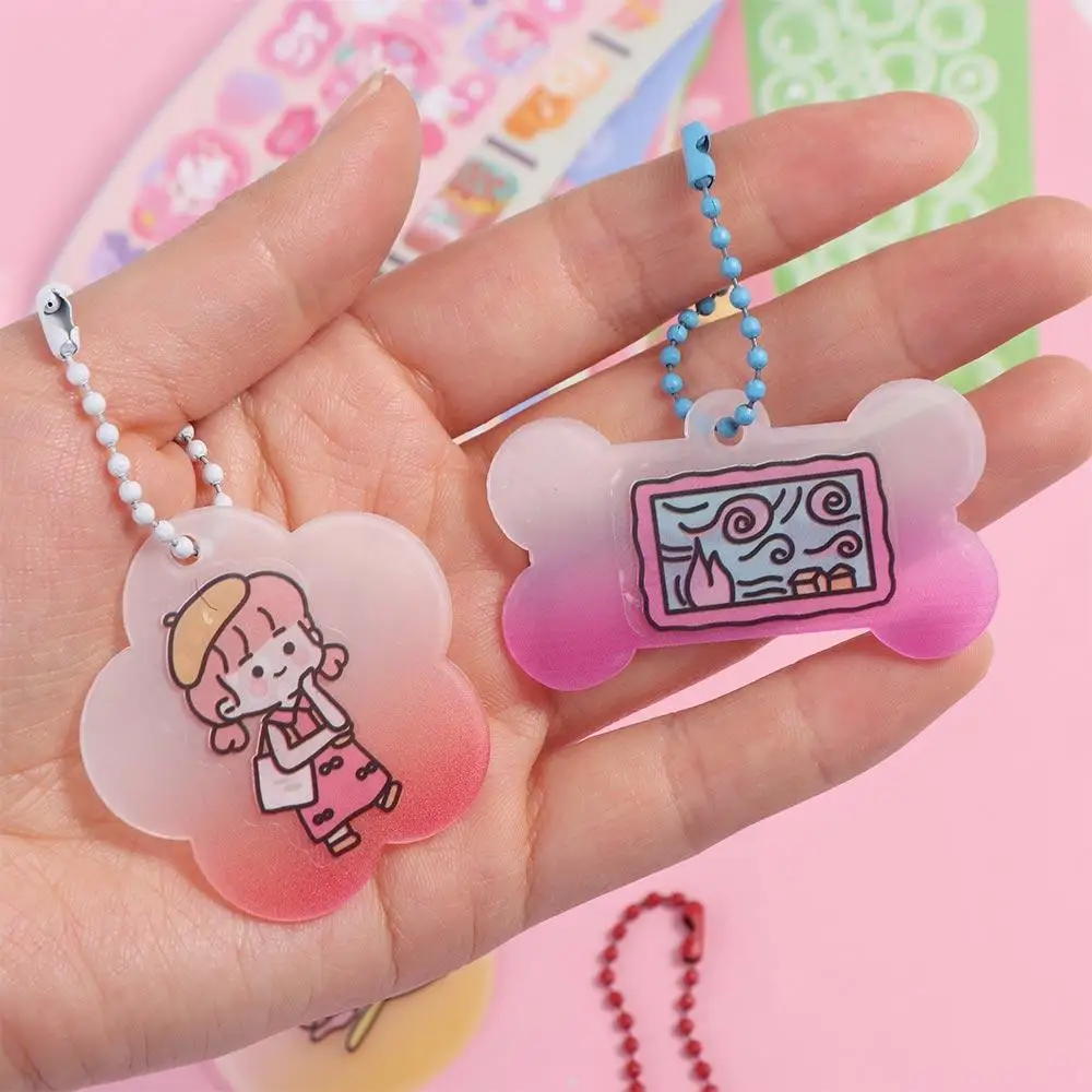 

Set Diy Material Storage Box Scrapbooking DIY Keychain Making Kit Guka Sticker Set DIY Keyring DIY Handbook Material Sticker