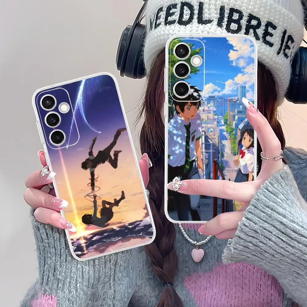 Anime Your Name Phone Case for Samsung Galaxy S25 S24 S23 S22 S21Plus FE Ultra Soft TPU Clear Shockproof Cover