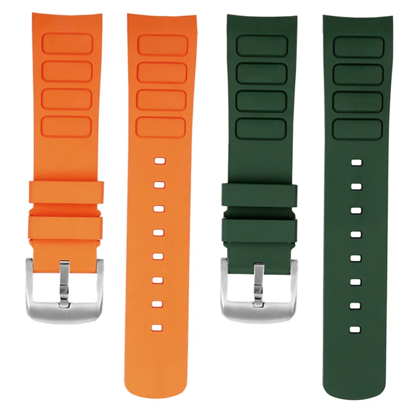 For Mido New Multiport TV series M049.526A Rubber Arc Mouth Mido TV M049 Watch Green Quick Release Watch Strap 22mm Accessories