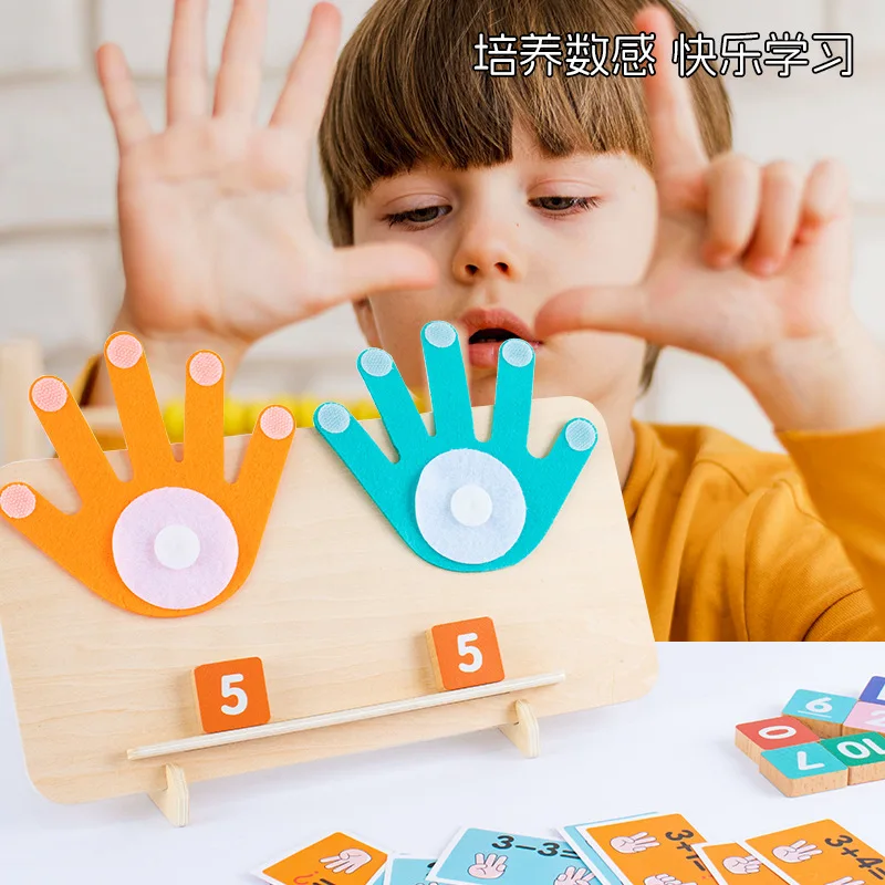 Children Montessori Digital Teaching Aids Kindergarten Learning Methods Finger Math Puzzle Toys xl