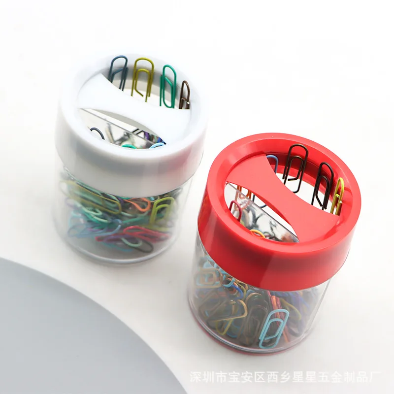 Paperclips Box For Office Clips Metal Paper Clip Holder Desk Clips Holder Magnetic Clips Dispenser Clip Container Desk Organizer