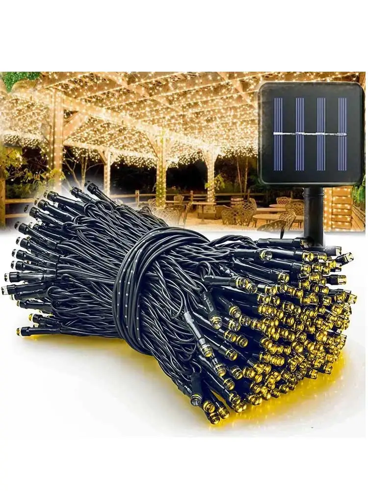 20/50 LED Solarne Lampki Sznurkowe Bajkowe Wodoodporne Zewnętrzne Lampki 6V Girlanda na Boże Narodzenie Święta Imprezy Dekoracja Domu — zdjęcie 2
