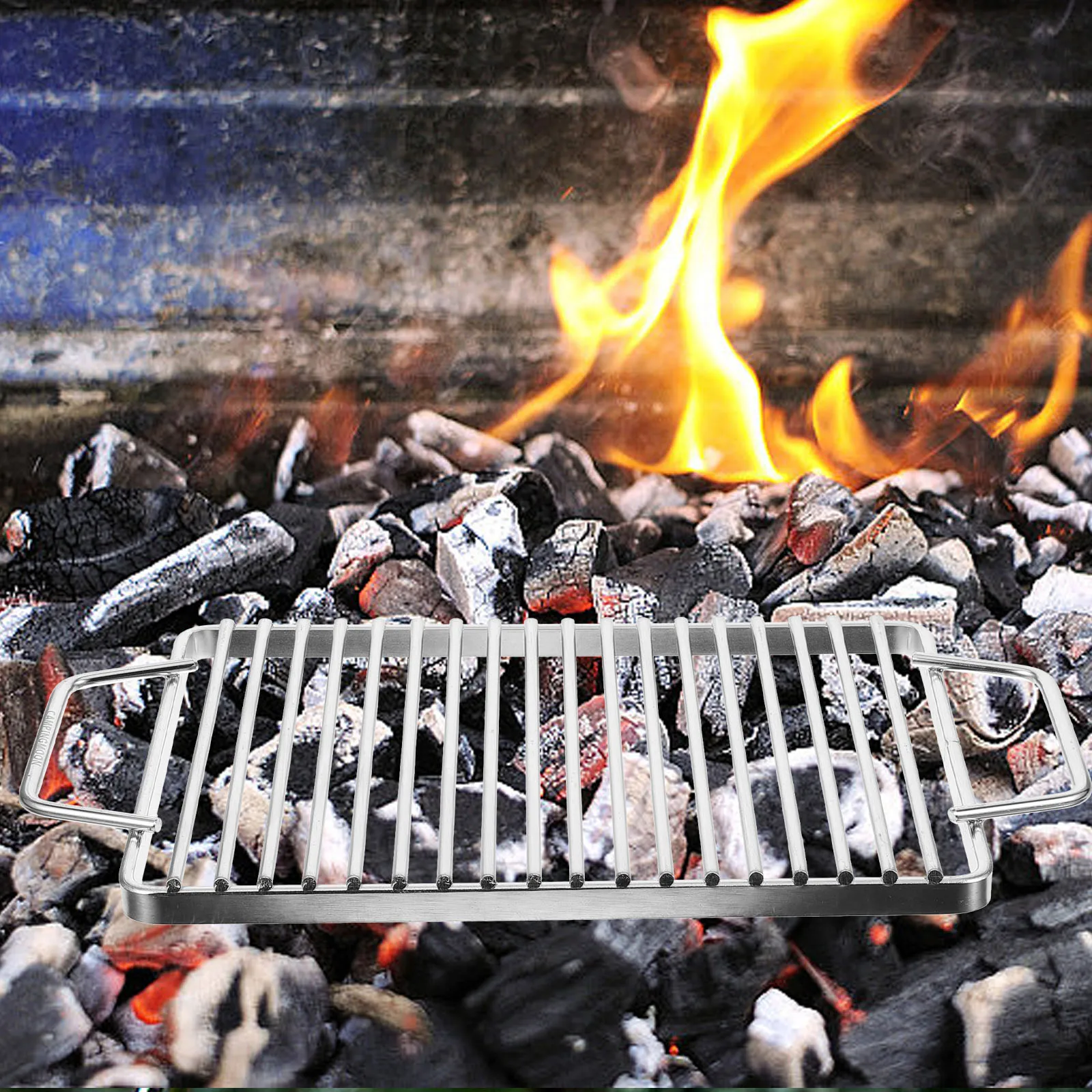 

Stainless Steel Barbecue Net Grill Grate Mesh Rack for Outdoor Bbq Charcoal Grilling Fish Meat Shrimp Vegetable Easy Clean