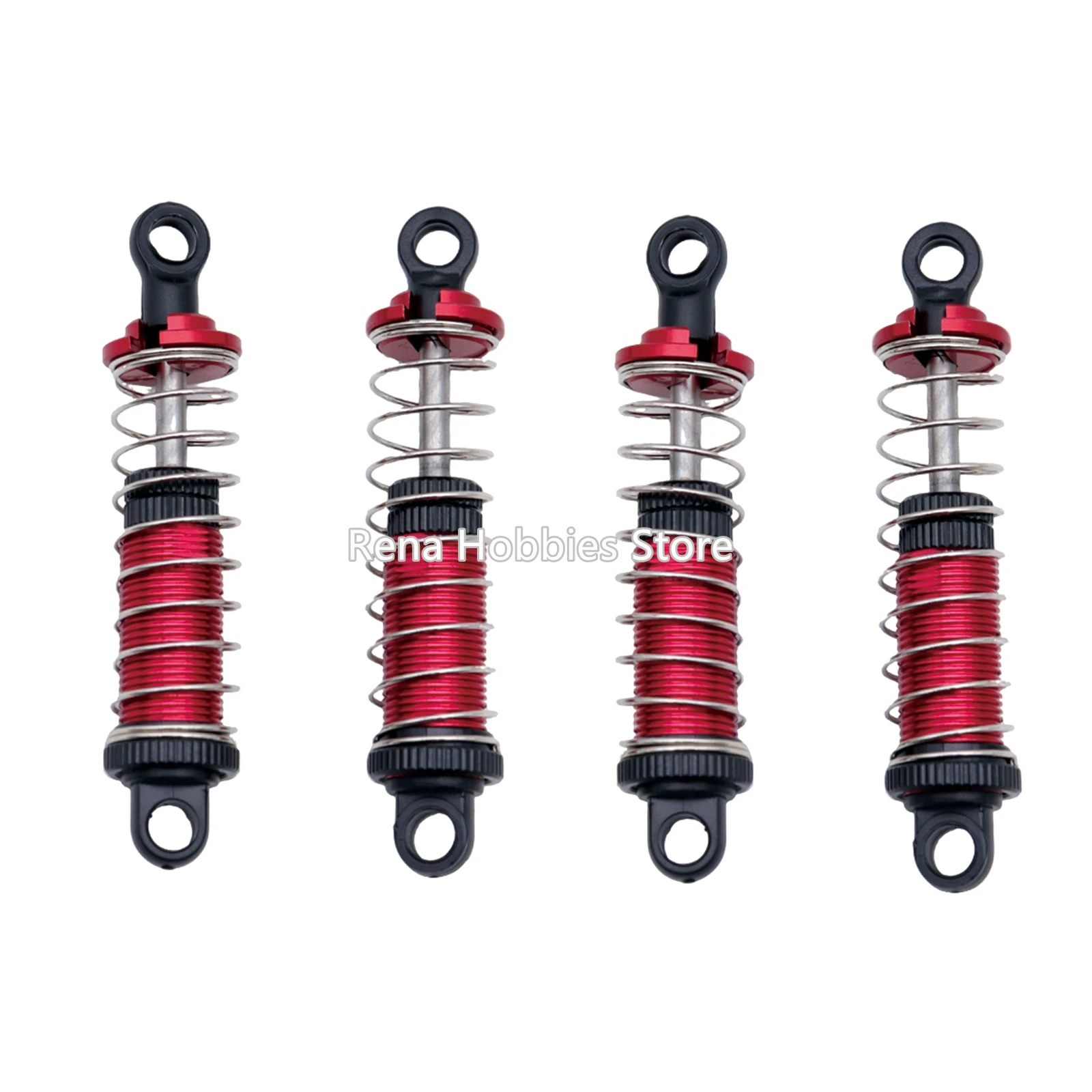 4PCS Metal Shock Absorber for 1/12 MN300 RC Crawler 4WD Off-road Remote Control Car - Hydraulic Oil Damper with Hard/Soft Spring