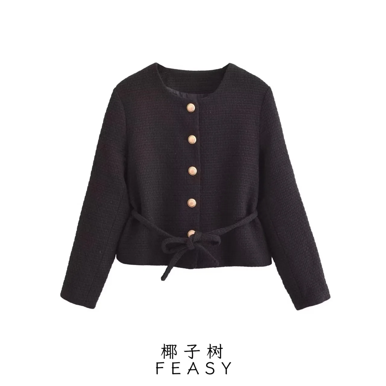 

Женский осенне-зимний модный шерстяной пиджак на талии в европейском и американском стиле, новая уличная одежда от