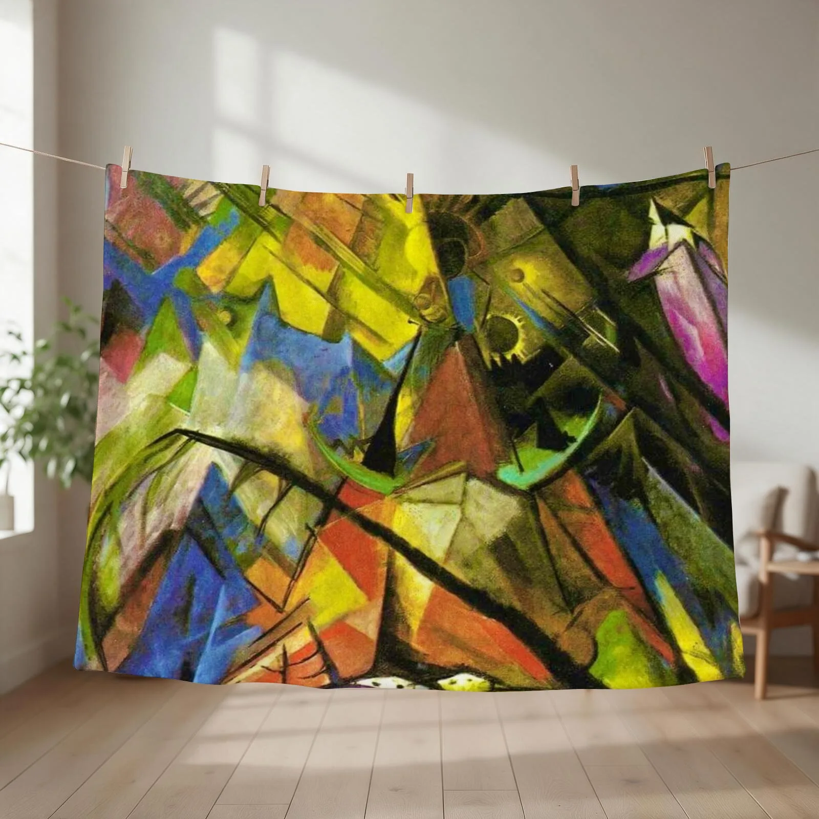 Tirol by Franz Marc Throw Blanket couch cozy soft plush fuzzy picnic outdoor blanket