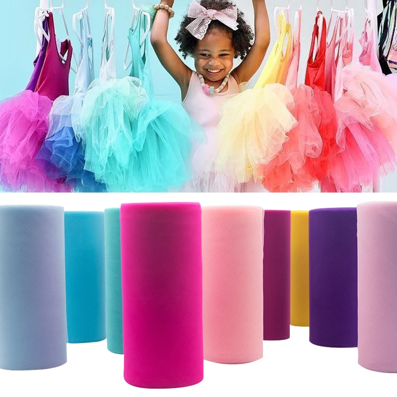 Rotolo di Tulle 15cm 25 Iarde, Tessuto in Organza per Decorazioni Matrimoniali, Baby Shower, Rotolo di Tulle per Fai da Te, Forniture per Feste di Compleanno