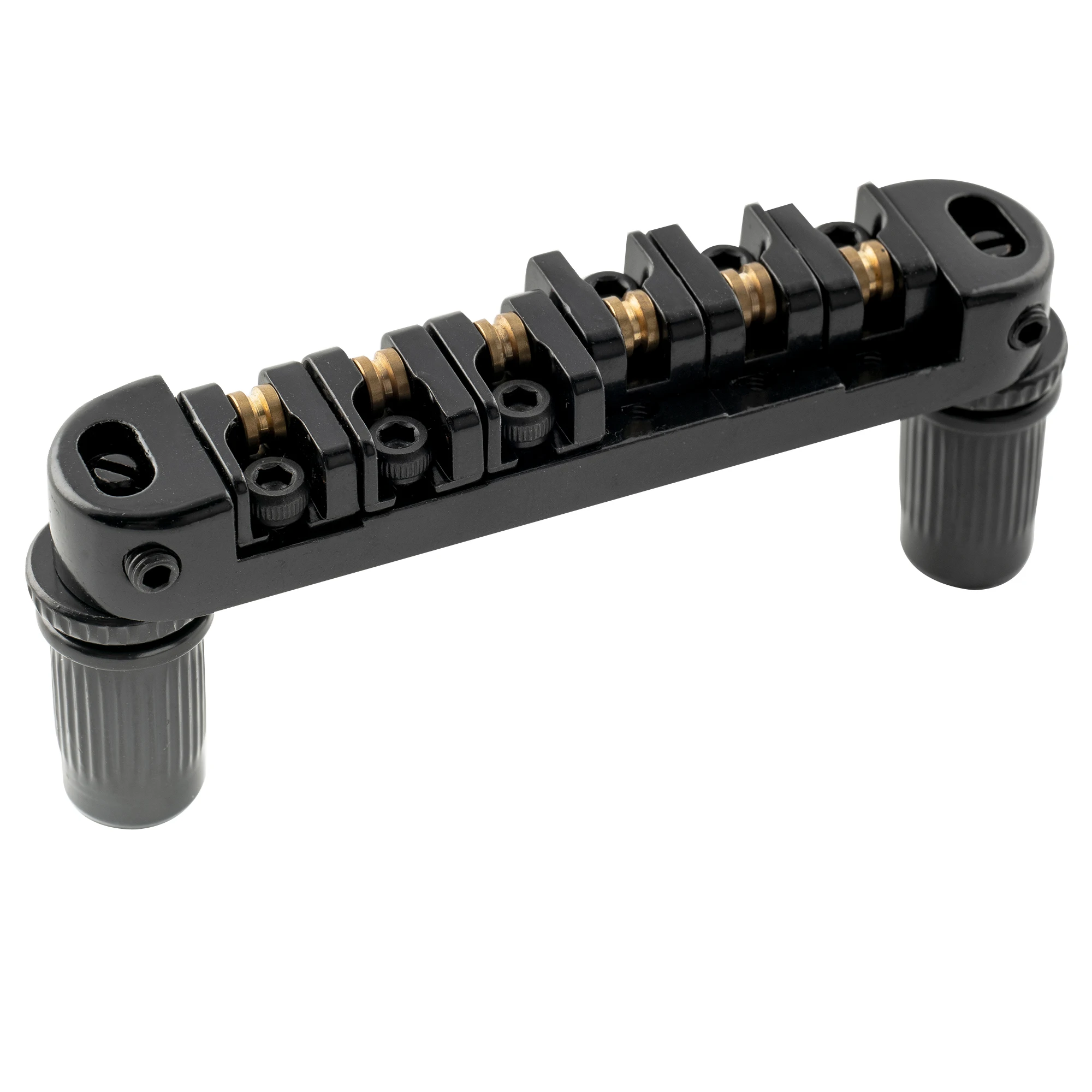 Musiclily Basic 51.5mm(2-1/32 inch) Roller Locking Tune-o-matic Guitar Bridge Tunematic Saddle for LP Style Electric Guitar