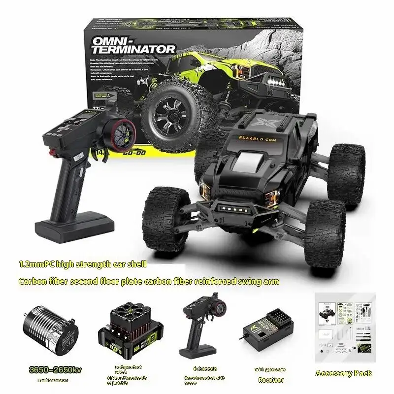 RLAARLO all-around Terminator 1/10 remote-controlled electric brushless four-wheel drive off-road vehicle RC V2 carbon fiber