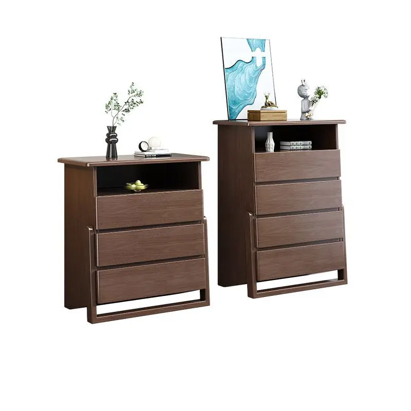 

Скандинавский комод из массива дерева с четырьмя ящиками, для дома, гостиной, небольшой квартиры, с большой вместимостью, шкаф для хранения вещей, для прихожей.