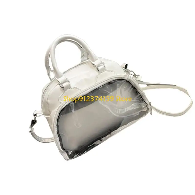 

G5AE Stylish PU Handbag Spacious Shoulder Bag With Adjustable Strap Casual Crossbody Purse For Women Men Everyday Use