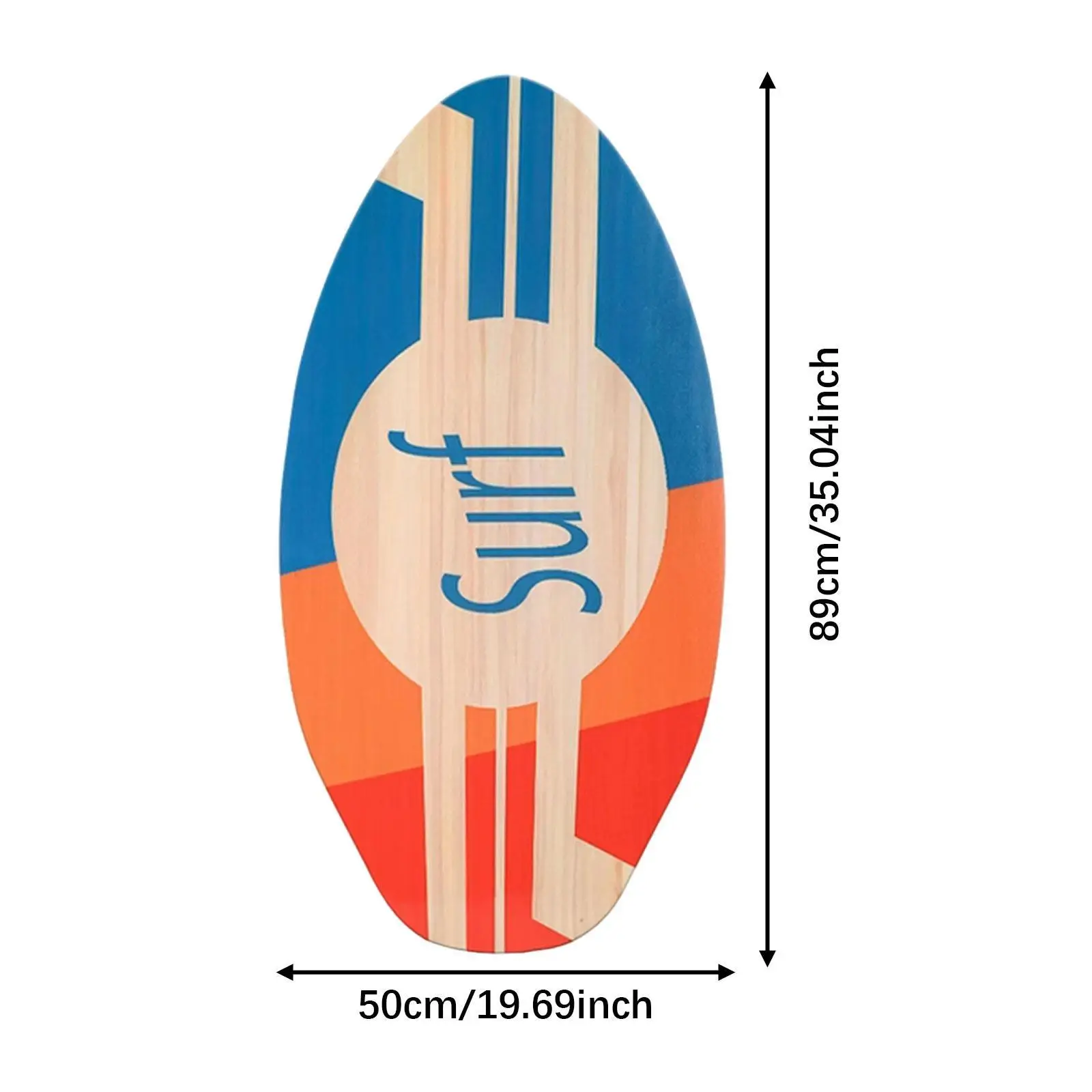 Skimboard Shallow Water Surf Board Portable Water Sports Beach Sand Board Wooden Skim Board for Kids Adults Teenagers Beginners - view 6