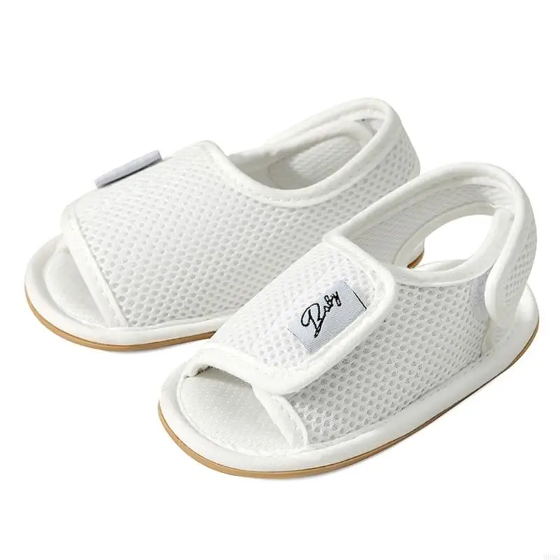 M89C حديثي الولادة إلى 15 شهرًا من الأطفال الصبيان ، فتيات الصنادل الناعمة في الصيف ، أحذية النسيج الشبكية الصيفية الصيفية