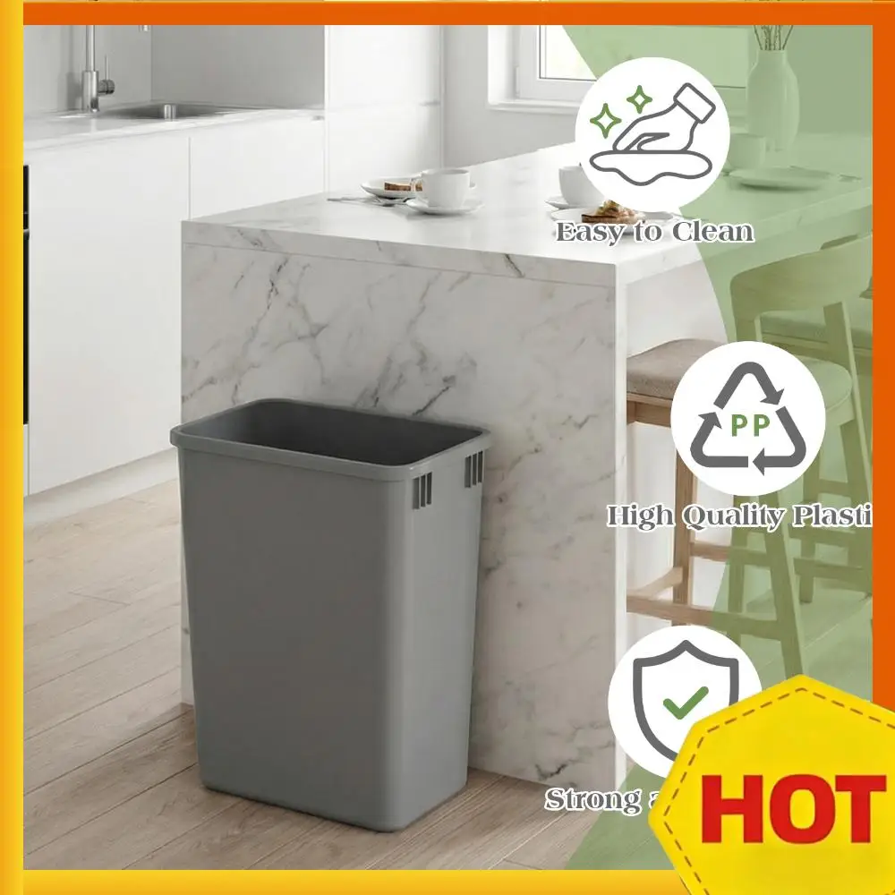 

10 Pack 35 QT Rubbish Trash Garbage Can Easy To Clean Waste Trash Rubbish Bin for Bathroom Laundry Living Room Home Workspace