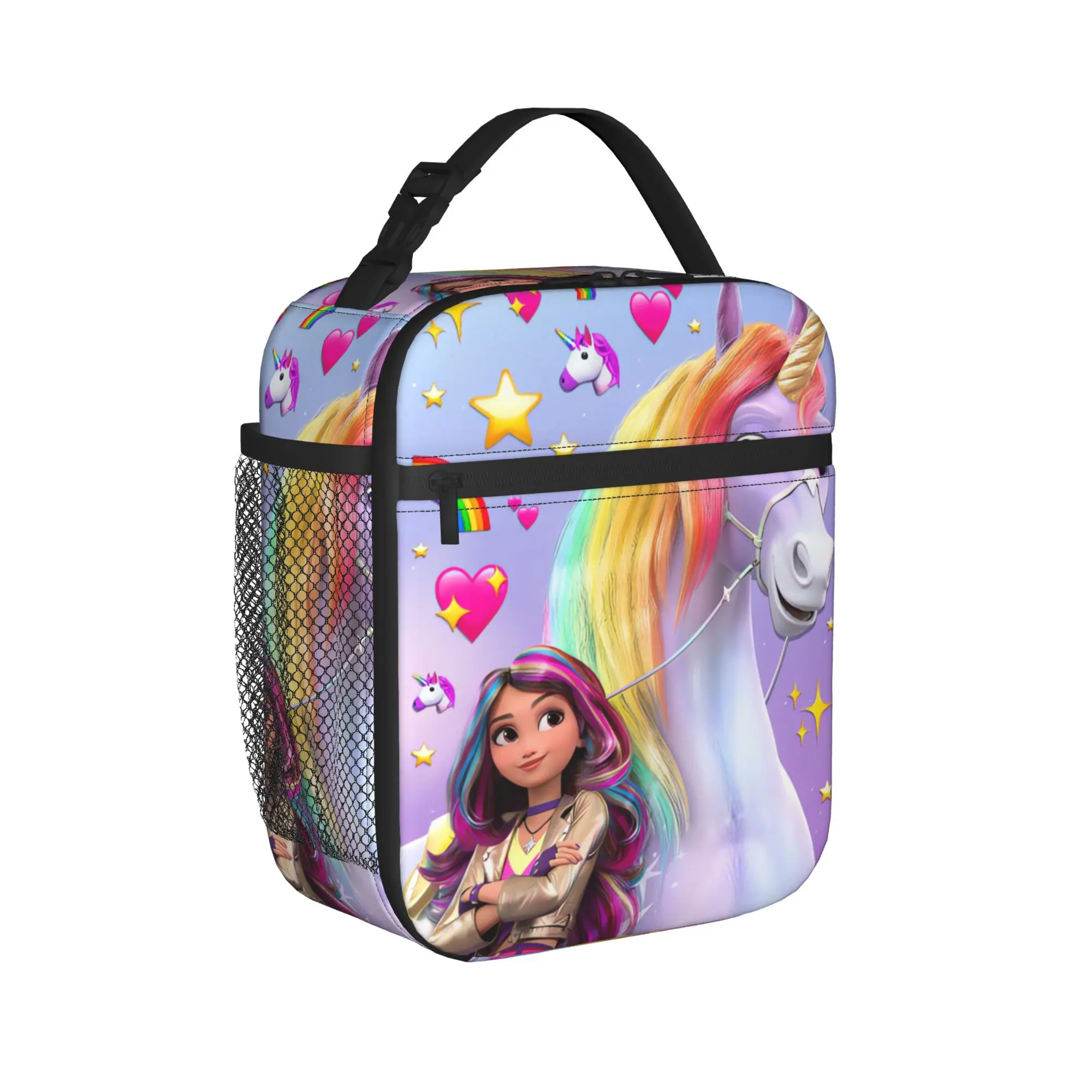 Unicorn Academy Lunch Bag  Portable Lunch Box Men Travel Graphic Design Cooler Bag Casual Oxford Tote Food Bags