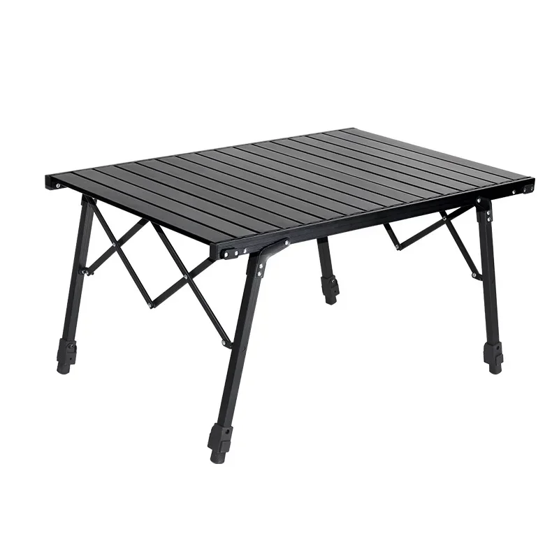 Mesa de Camping portátil, mesa de Picnic plegable de aluminio, patas elevables ajustables con bolsa para exteriores