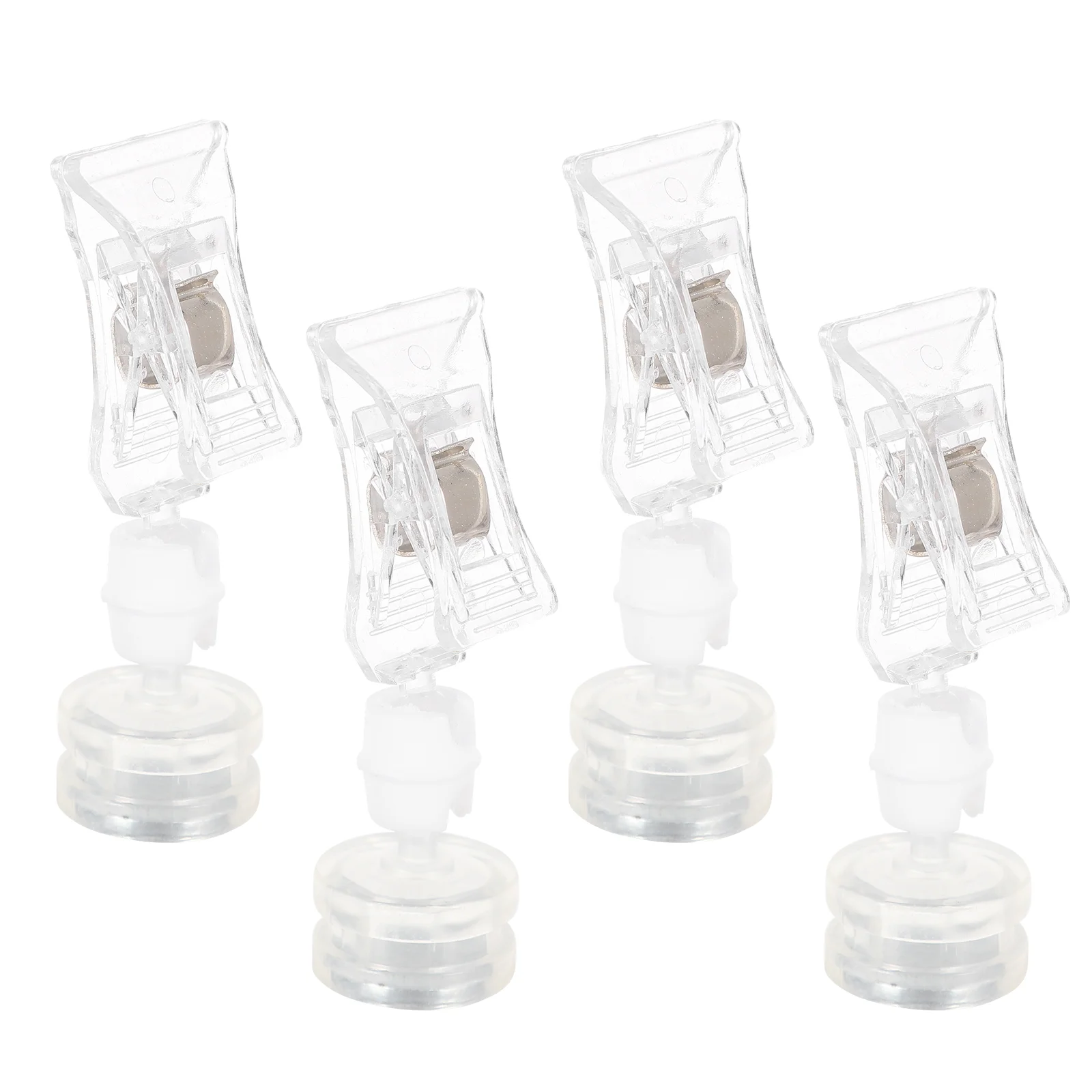 

4 Pcs Transparent Clips Practical Price Tag Display Stand Label Holder Portable Pop Multi-functional