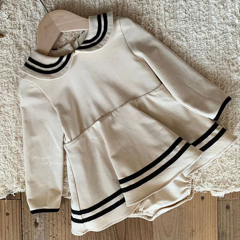 

2025 New Autumn 0-24M Children Clothes Newborn Baby Girls Bodysuits Long Sleeved Cotton Infant Baby Girls Jumpsuit