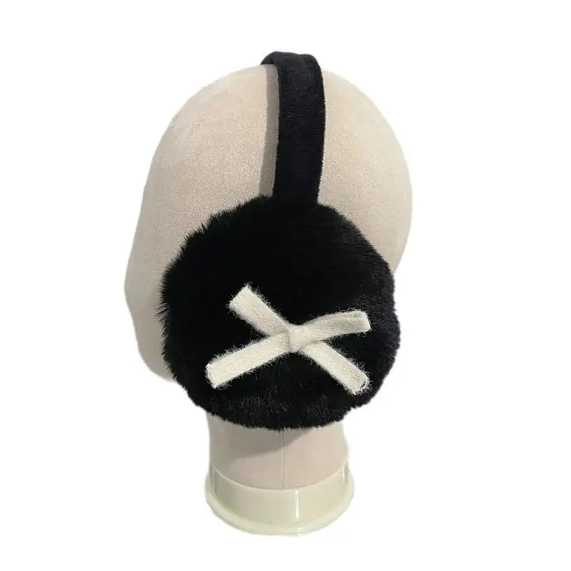 39BD Foldable Winter Earmuffs Soft Warm Plush Ear Warmers Adult Student Ear Covers