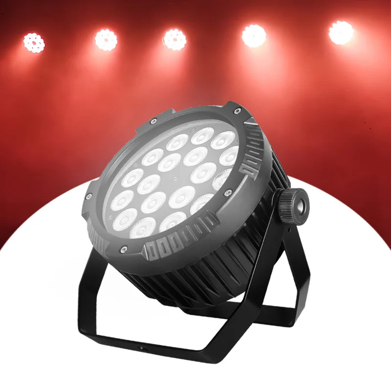 18x15W RGBWA 5in1 IP65 Waterproof Outdoor DMX Sound Activated Flat Slim Waterproof LED Par light For Building