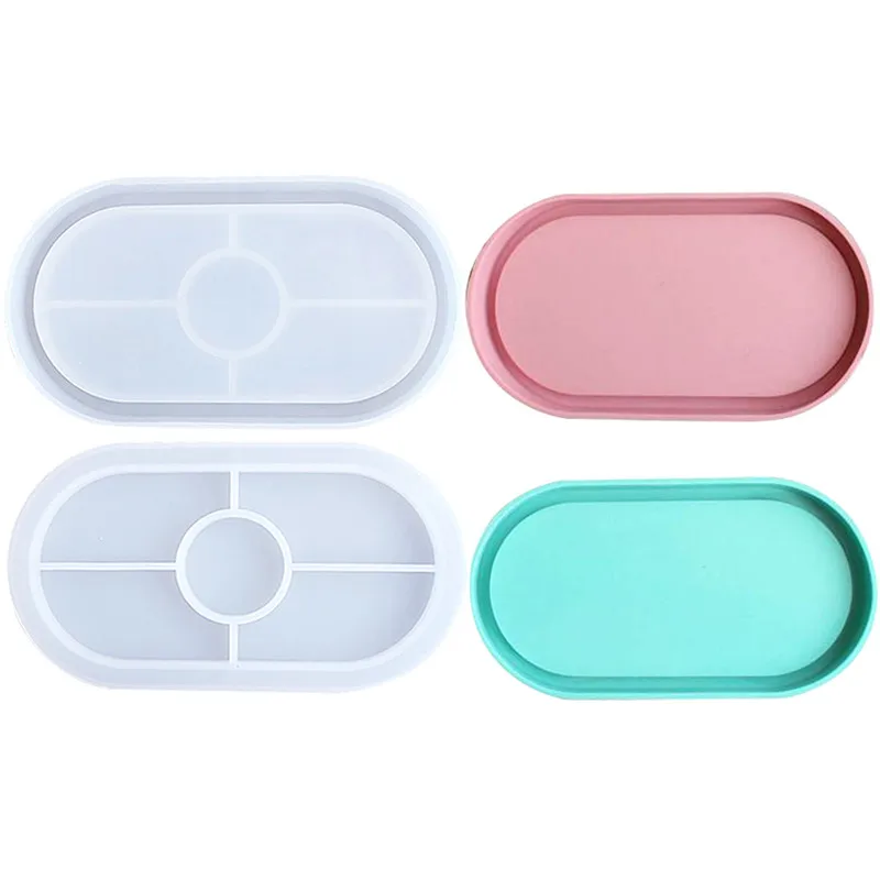 DIY Tray Silicone Mold Coaster Epoxy Resin Silicone Molds Polygon Cement Storage Tray Cup Mat Mold Handmade DIY Craft Tool