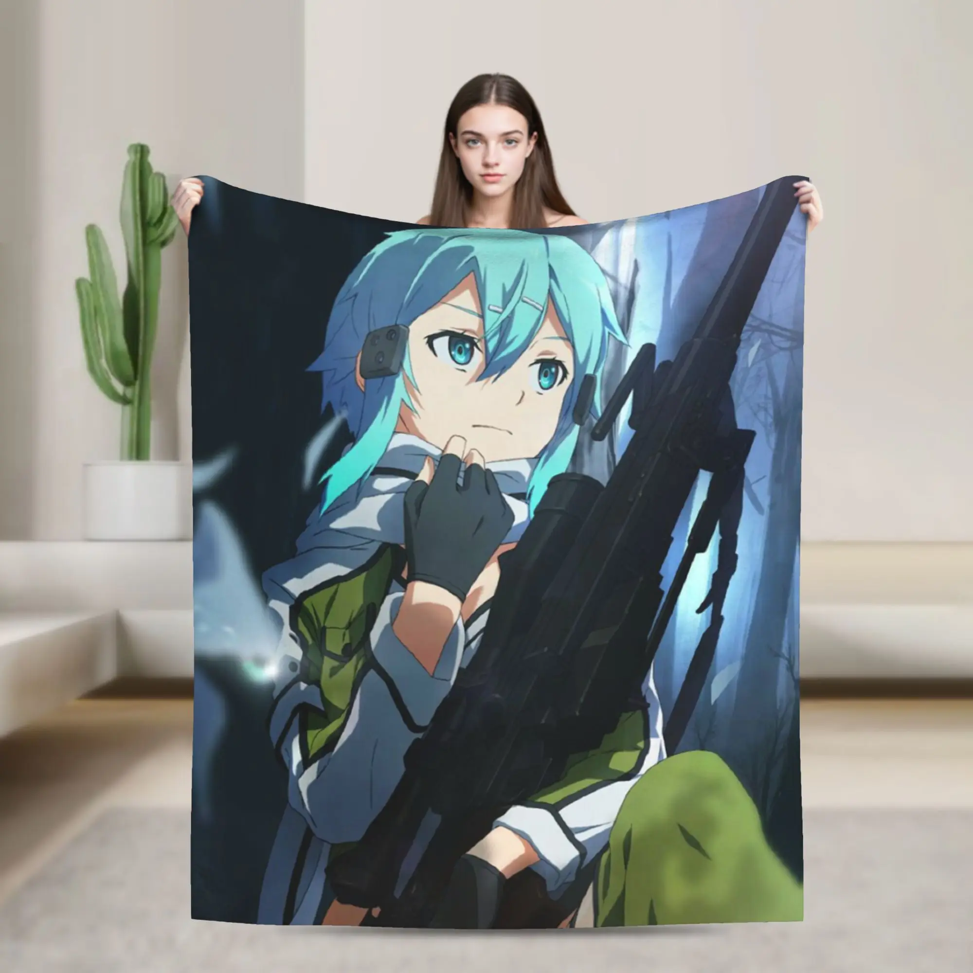 

Одеяло Sword Art Online Kirito Asuna, ультра мягкие пледы для дивана, 50x60 дюймов, пледы и одеяла разных размеров