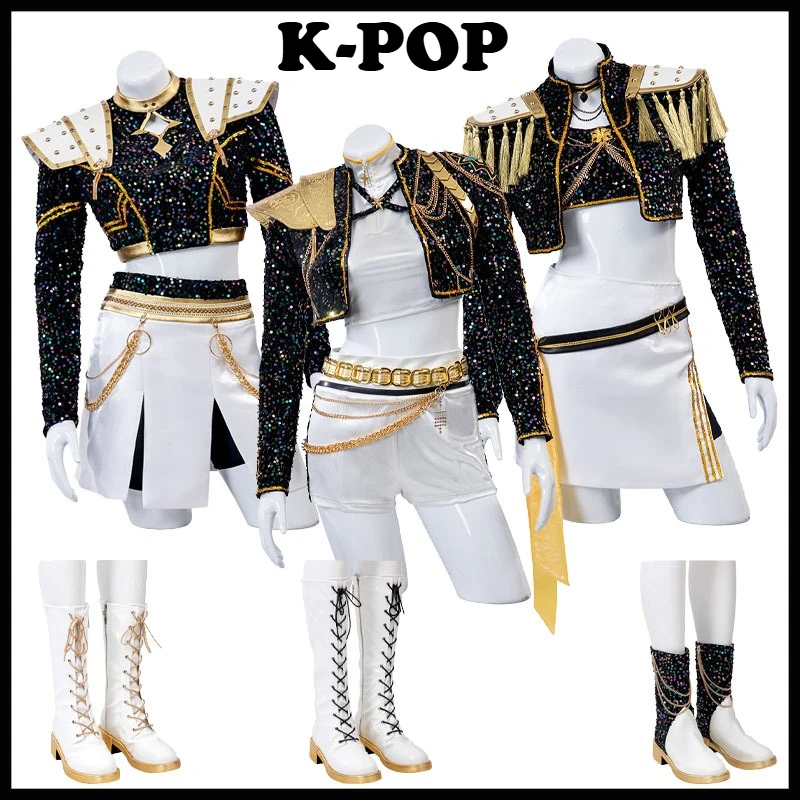 

Kpop Rumi Demon Hunters Cosplay Demon Hunters Mira Cosplay Zoey Costume Halloween Clothes Comic Con Outfit Stage Suit for Women