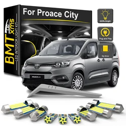 BMTxms 13Pcs For Toyota Proace City 2016 2017 2018 2019 2020 2021 LED Interior Light Bulb Kit Car Map Dome Lamp Canbus No Error