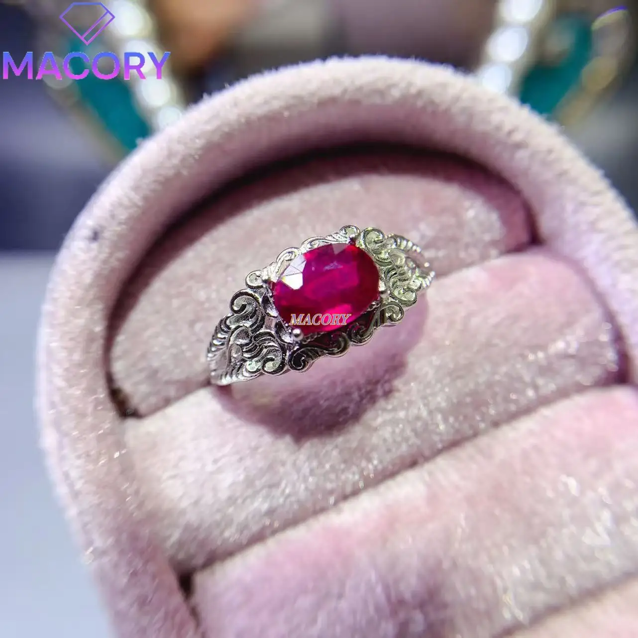 خاتم روبي جديد للنساء، فضة استرلينية 925، هدية عيد الحب وعطلة عيد الميلاد، كلاسيكية وعصرية #5