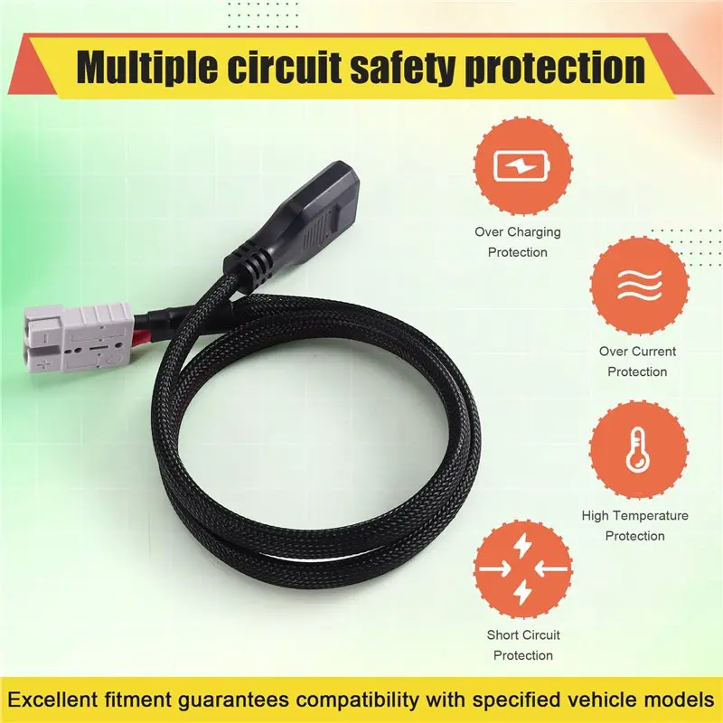For Portable Power Station Compatible XT150 To 8AWG Cable, Extra Battery Cable For Ecoflow Delta-ABIU