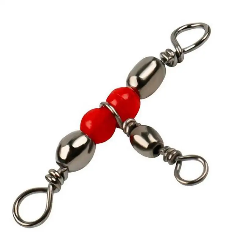 10/20/50PCS/Lot Fishing Swivels Ball Bearing Swivel with Safety Snap Solid Rings Rolling Swivel for Carp New 8-ring Connection