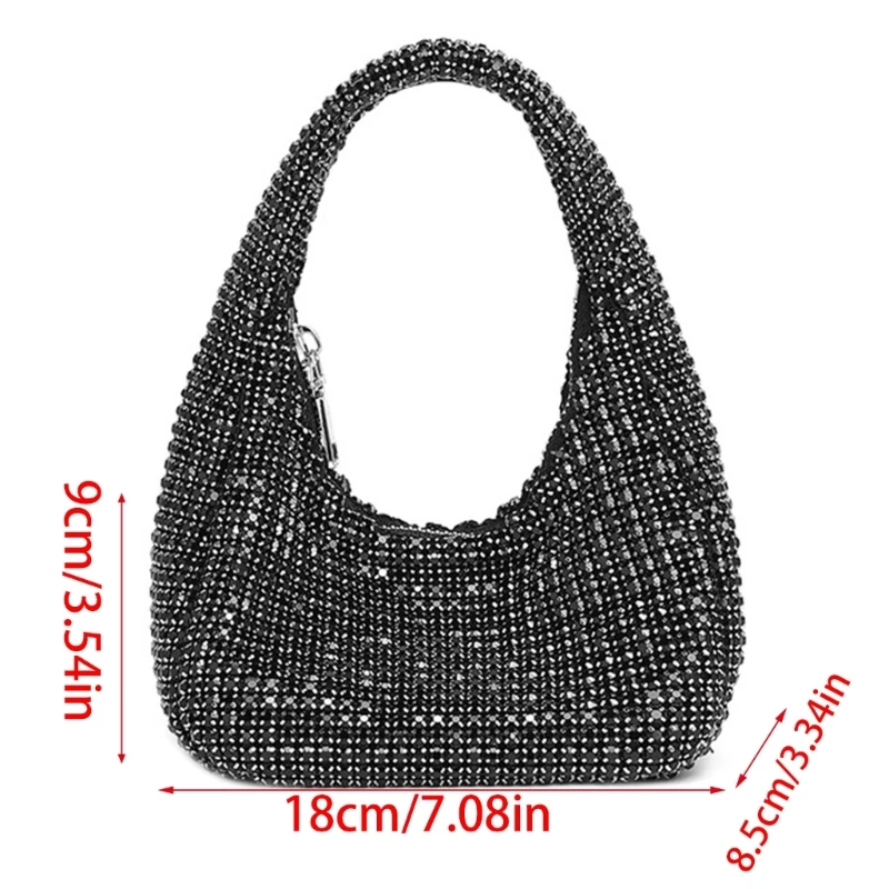 Women Bag Glitter Evening Clutch Purse Handbag Fashion Underarm Bag