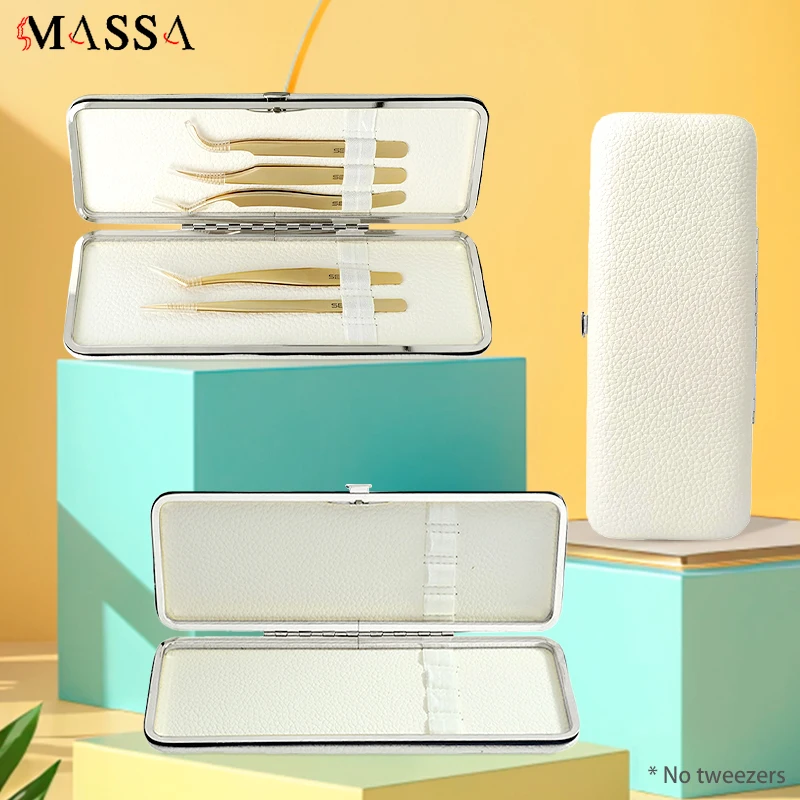 まつげエクステンションピンセット収納ボックス 8 スロット光沢のあるデザインオーガナイザーケースバッグピンセットラッシュブラシアプリケーター収納