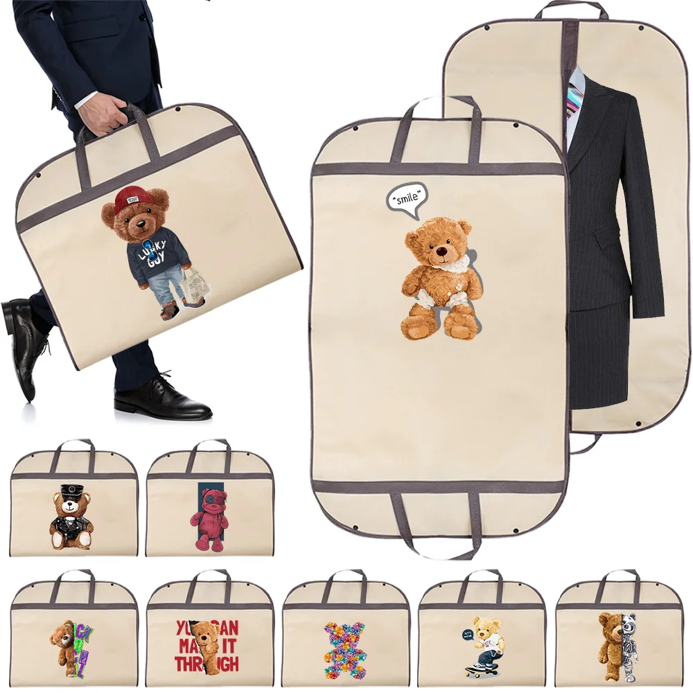 

Clothes Dust Cover for Wedding Suit Coat Garment Bags Bear Print Series Home Wardrobe Clothing Organizer