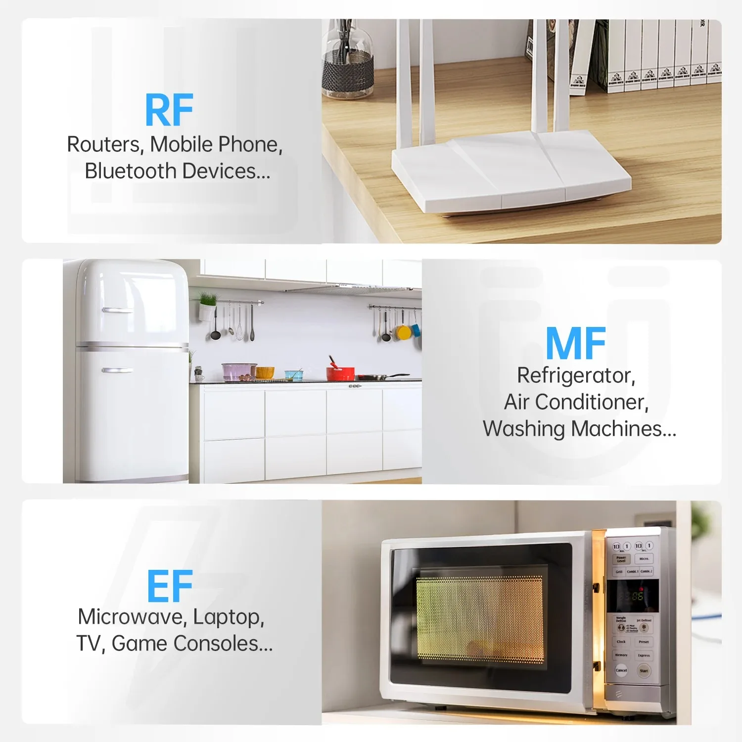 FNIRSI ERD-10 4-IN-1 كاشف الإشعاع الكهرومغناطيسي، قوة المجال الكهربائي والمغناطيسي، طاقة الترددات اللاسلكية، مراقبة درجة الحرارة #2