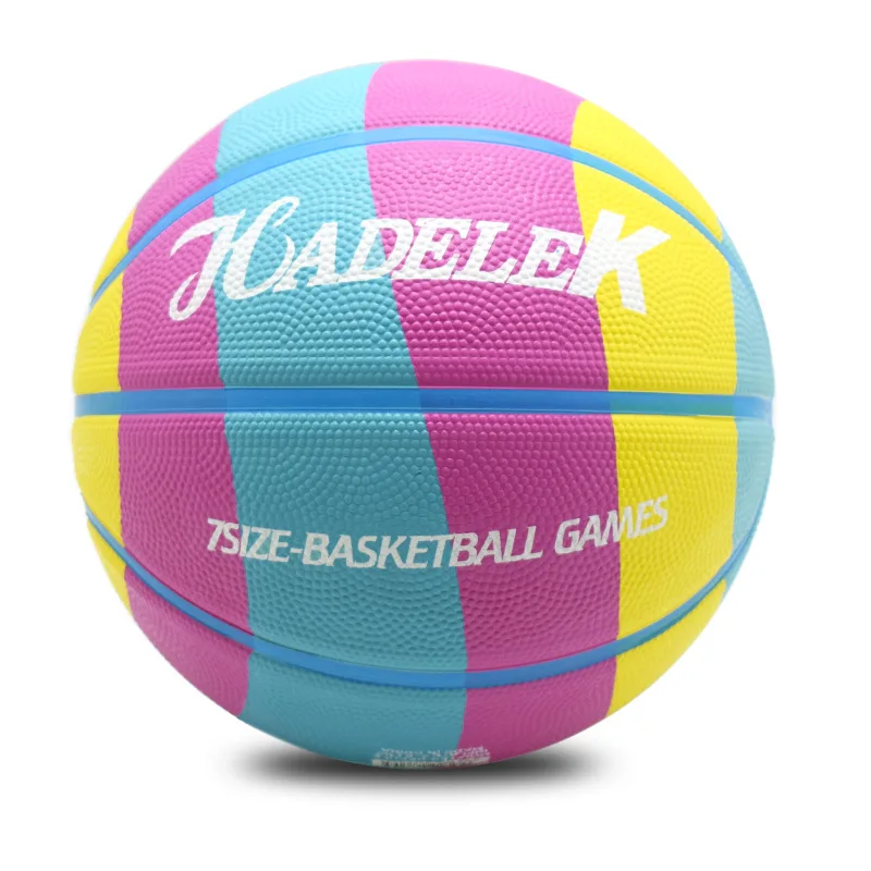 Pallacanestro in gomma per bambini, taglia 5, gioco di allenamento all'aperto per la scuola primaria, basket, resistente all'usura, alta elasticità, buona sensazione sulla mano