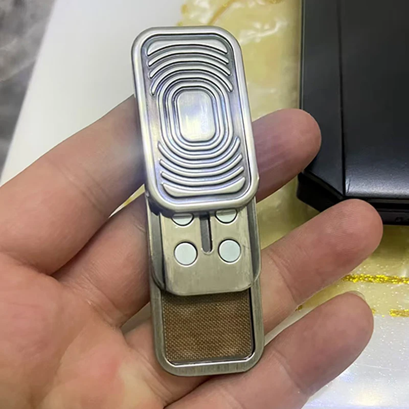 Magnetic Fidget Slider Three Layer EDC Poker Push Card Sensory Haptic Clicker Cool Gadgets Adults Relieve Stress ADHD Anxiety