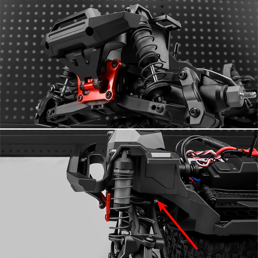 TRINOOD フロントバルクヘッドマウント強化＆バンパーサポートマウント T-raxxas 1/16 Mini Maxx アップグレードパーツ用