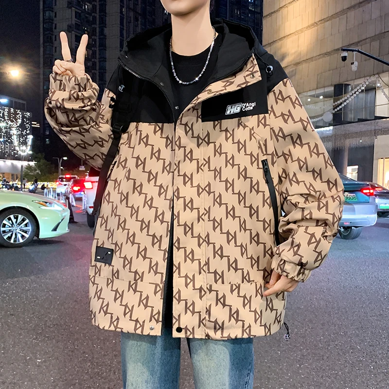 

Повседневная тонкая куртка с капюшоном для подростков, весна-осень, модная универсальная студенческая верхняя одежда из полиэстера с длинными рукавами на молнии