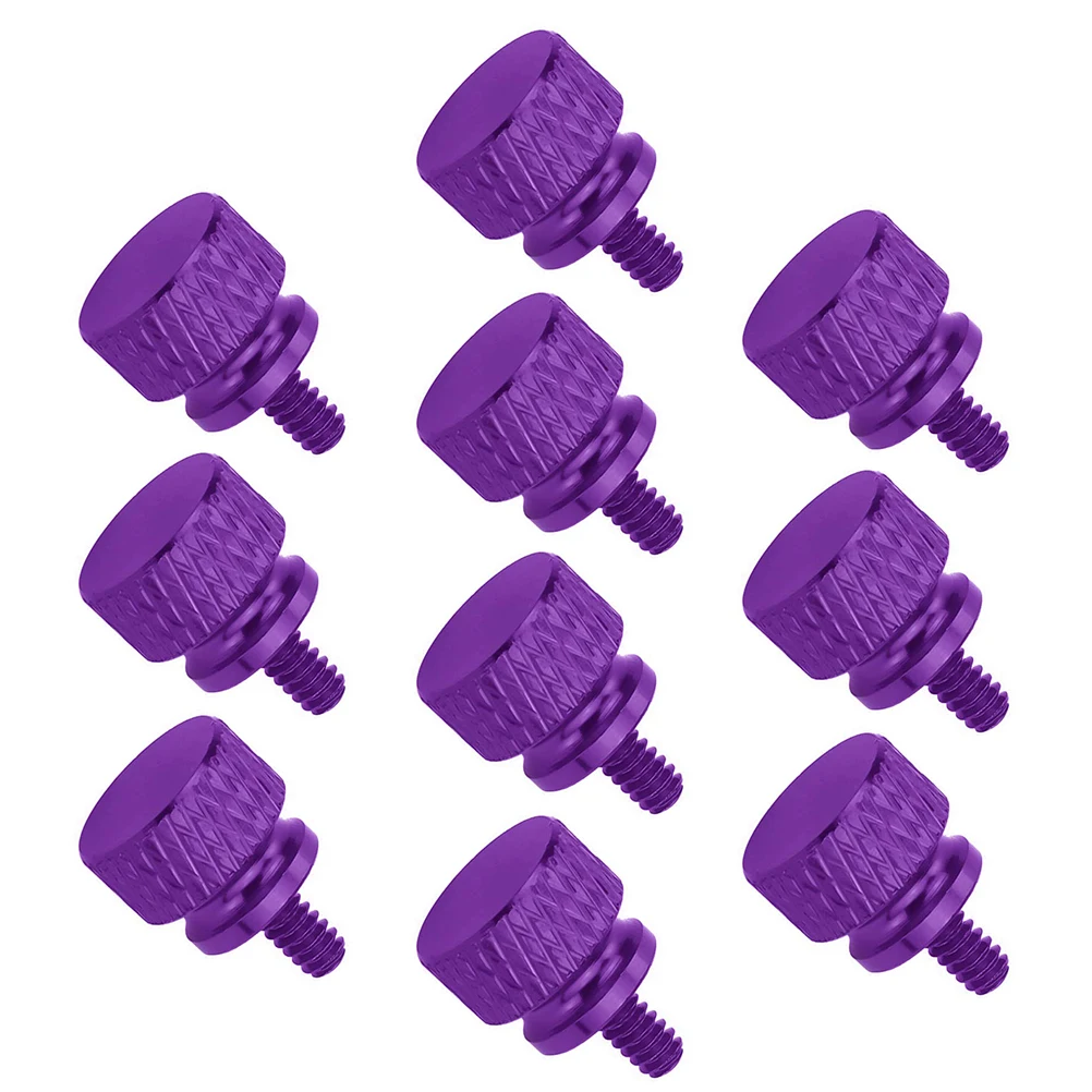 

10pcs Colorful Knurled Thumb Screws Aluminum Alloy Chassis Fixing Screws For Computer Case Motherboard Pci Slot Replacement