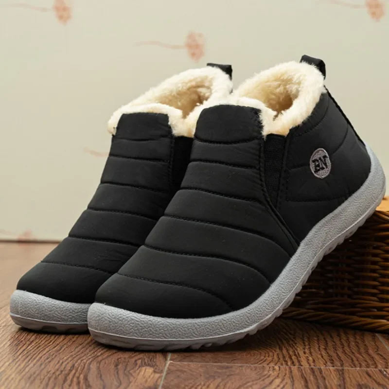 

Men Boots Winter Plush Keep Warm Snow Boots Comfortable Waterproof Soft Fur Outdoor Sports Ankle Boots Plus Size 47 Botas Mujer