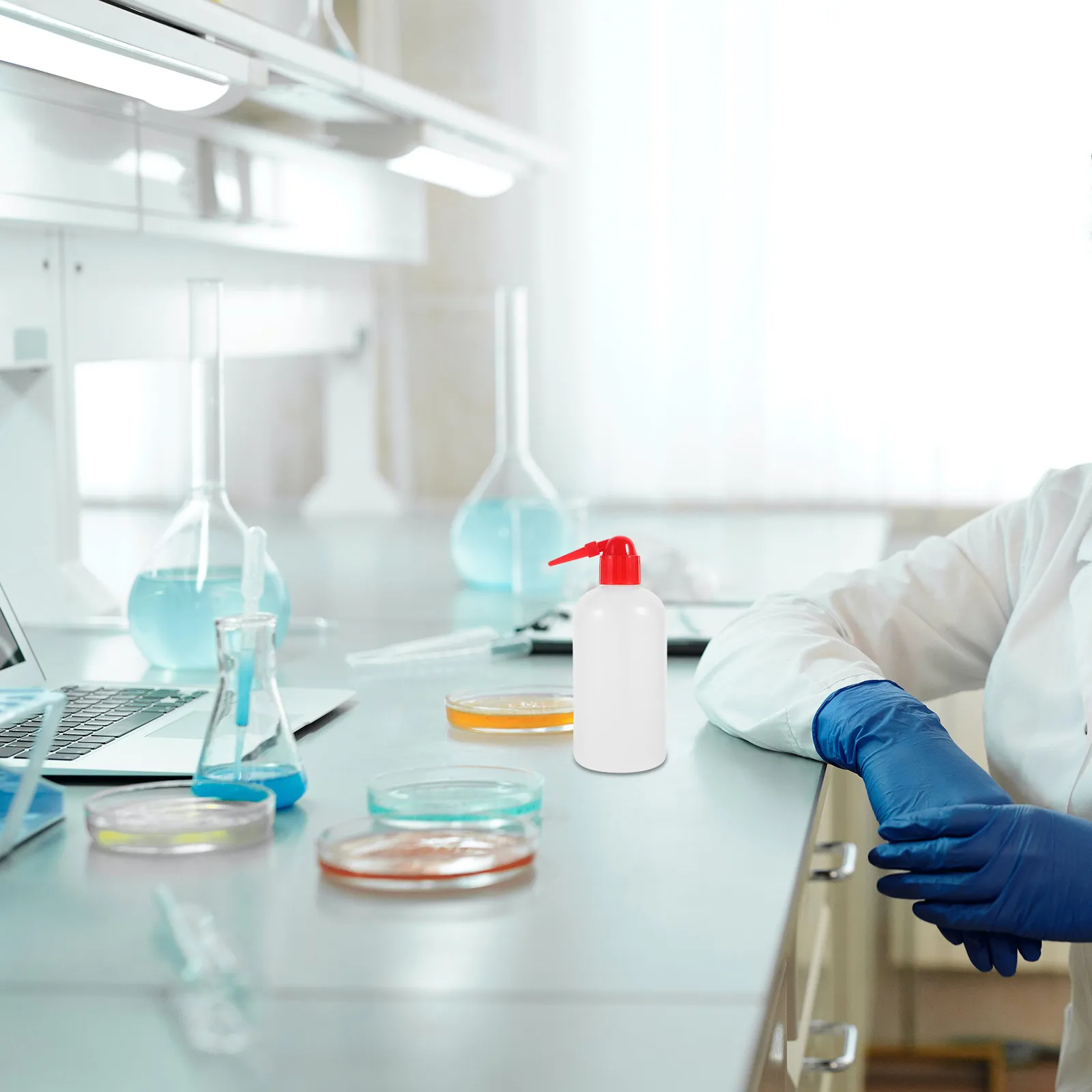 

2 Pcs Lab Washing Bottle Squeeze Cleaning Small Bottles for Liquids Clear Water