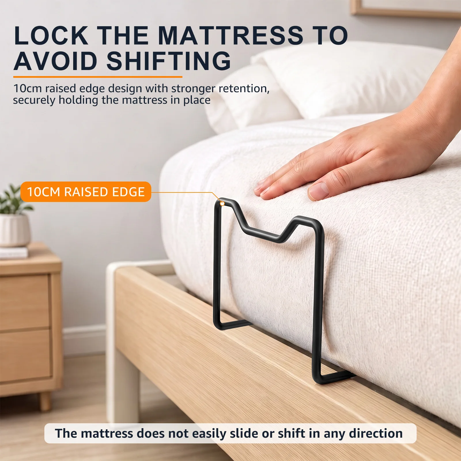 4Pcs Non Slip Mattress Gripper Universal Metal Mattress Slide Stopper No Drilling Sofa Sheet Fastener Fixed Furniture Accessory