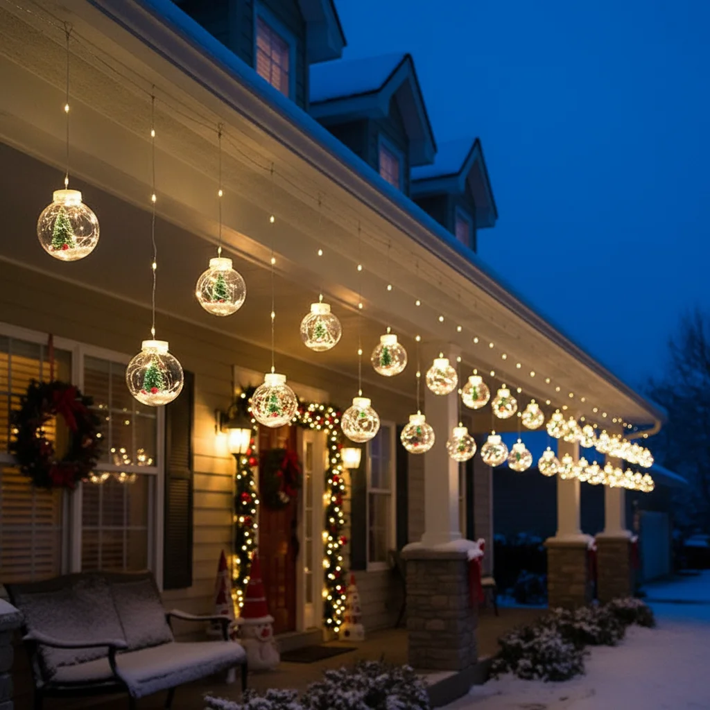 1 قطعة سلسلة أضواء الستار الجنية عيد الميلاد أتمنى الكرة LED الزفاف عطلة جارلاند مصباح للمنزل غرفة الطرف الديكور #5