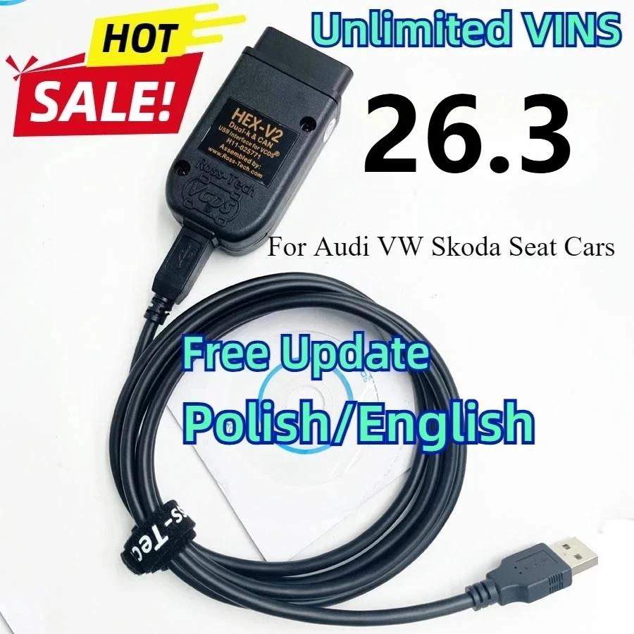 2026 HEX-V2 VCDS VAG COM 26.3 VAGCOM 26.3 VCDS HEX V2 USB