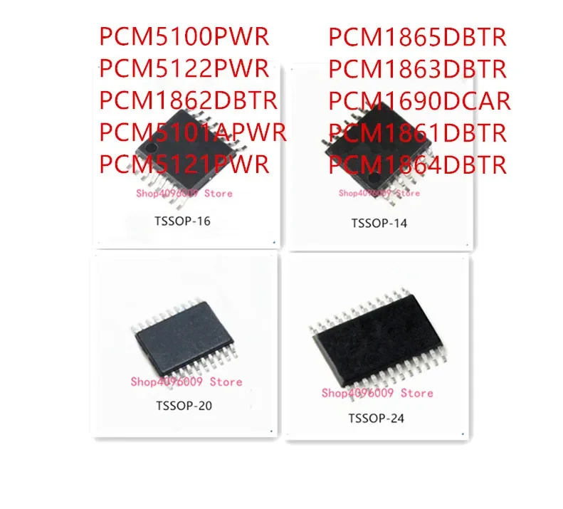 10PCS PCM5100PWR PCM5122PWR PCM1862DBTR PCM5101APWR PCM5121PWR PCM1865DBTR PCM1863DBTR PCM1690DCAR PCM1861DBTR PCM1864DBTR IC